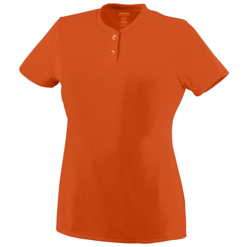 Augusta Sportswear Ladies Wicking Two-Button Jersey (1212-C), Color 'Orange'