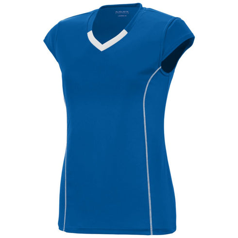 Augusta Sportswear Ladies Blash Jersey (1218), Color 'Royal/White'