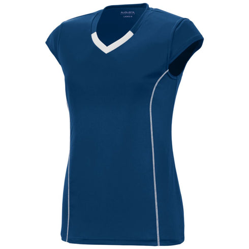 Augusta Sportswear Ladies Blash Jersey (1218), Color 'Navy/White'