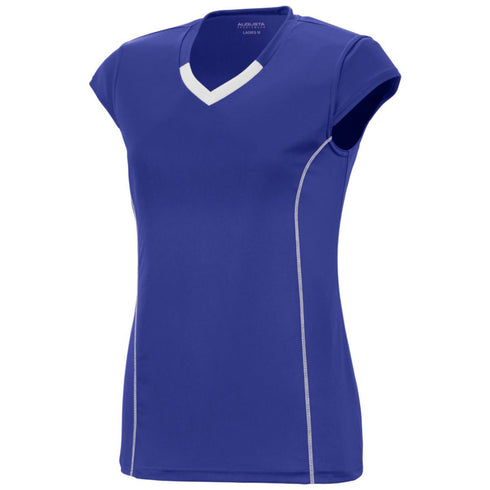 Augusta Sportswear Ladies Blash Jersey (1218), Color 'Purple/White'