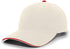 Pacific Headwear Brushed Twill Cap With Sandwich Bill (121C), Color 'KhakiRed'