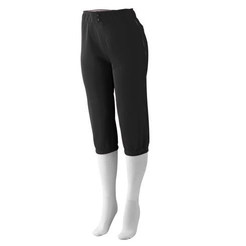Augusta Sportswear Ladies Low Rise Drive Pant (1245-C), Color 'Black/Black'