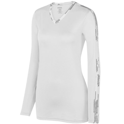 Augusta Sportswear Ladies Vroom Jersey (1307-C), Color 'White/White'
