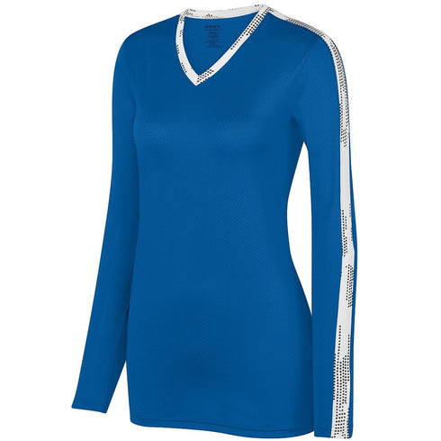Augusta Sportswear Ladies Vroom Jersey (1307-C), Color 'Royal/White'