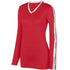 Augusta Sportswear Ladies Vroom Jersey (1307-C), Color 'Red/White'