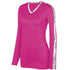 Augusta Sportswear Ladies Vroom Jersey (1307-C), Color 'Power Pink/White'