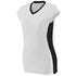 Augusta Sportswear Ladies Hit Jersey (1310-C), Color 'White/Black/White'