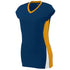 Augusta Sportswear Ladies Hit Jersey (1310-C), Color 'Navy/Gold/White'