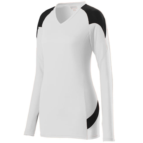 Augusta Sportswear Girls Set Jersey (1321-C), Color 'White/Black/White'