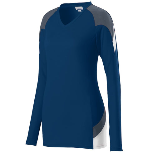 Augusta Sportswear Girls Set Jersey (1321-C), Color 'Navy/Graphite/White'
