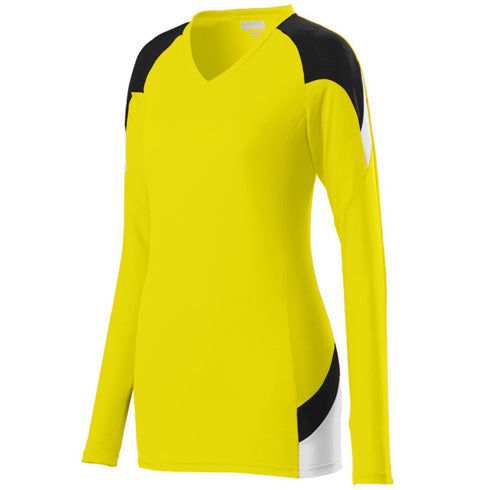 Augusta Sportswear Girls Set Jersey (1321-C), Color 'Power Yellow/Black/White'