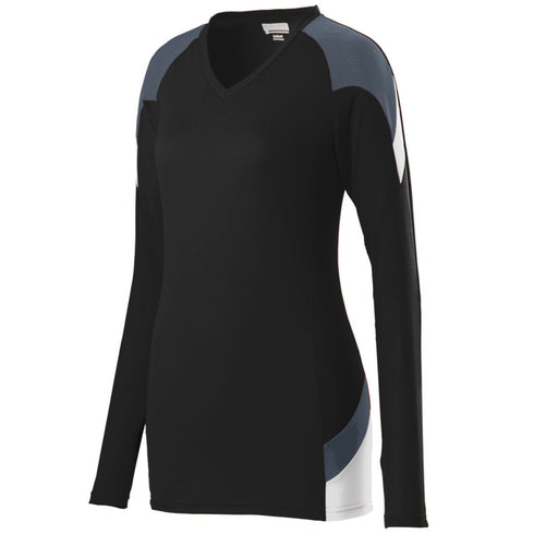 Augusta Sportswear Girls Set Jersey (1321-C), Color 'Black/Graphite/White'