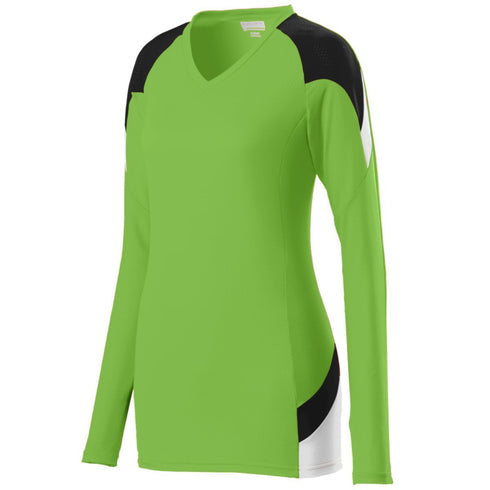 Augusta Sportswear Girls Set Jersey (1321-C), Color 'Lime/Black/White'