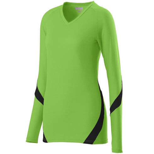 Augusta Sportswear Girls Dig Jersey (1326-C), Color 'Lime/Black'