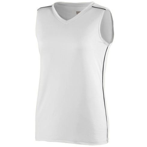 Augusta Sportswear Ladies Storm Jersey (1350-C), Color 'White/Black'