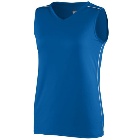 Augusta Sportswear Ladies Storm Jersey (1350-C), Color 'Royal/White'