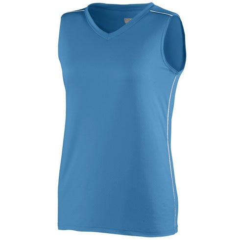 Augusta Sportswear Ladies Storm Jersey (1350-C), Color 'Columbia Blue/White'