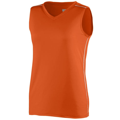 Augusta Sportswear Ladies Storm Jersey (1350-C), Color 'Orange/White'