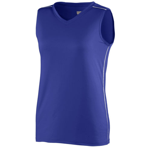 Augusta Sportswear Ladies Storm Jersey (1350-C), Color 'Purple/White'