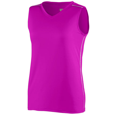 Augusta Sportswear Ladies Storm Jersey (1350-C), Color 'Power Pink/White'