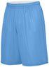 Augusta Sportswear Reversible Wicking Shorts (1406), Color 'Columbia Blue/White'