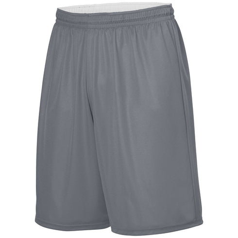 Augusta Sportswear Reversible Wicking Shorts (1406), Color 'Graphite/White'