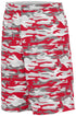Augusta Sportswear Youth Reversible Wicking Shorts (1407), Color 'Red Mod/White'