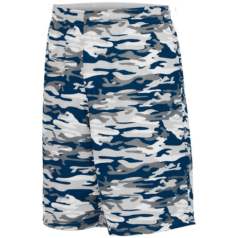 Augusta Sportswear Youth Reversible Wicking Shorts (1407), Color 'Navy Mod/White'
