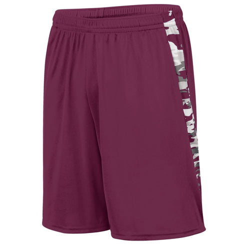 Augusta Sportswear Mod Camo Training Shorts (1432-C), Color 'Maroon/Maroon Mod'