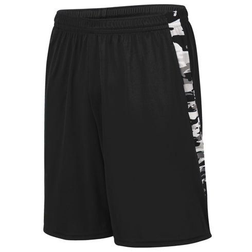 Augusta Sportswear Youth Mod Camo Training Shorts (1433-C), Color 'Black/Black Mod'