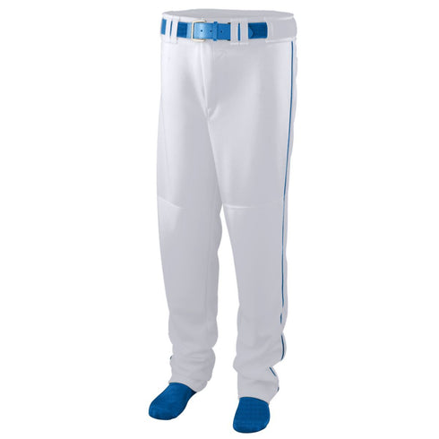 Augusta Sportswear Youth Series Baseball/Softball Pant With Piping (1446), Color 'White/Royal'