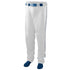 Augusta Sportswear Youth Series Baseball/Softball Pant With Piping (1446), Color 'White/Navy'