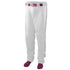 Augusta Sportswear Youth Series Baseball/Softball Pant With Piping (1446), Color 'White/Maroon'