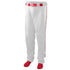 Augusta Sportswear Youth Series Baseball/Softball Pant With Piping (1446), Color 'White/Red'
