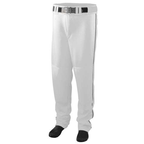 Augusta Sportswear Youth Series Baseball/Softball Pant With Piping (1446), Color 'White/Black'