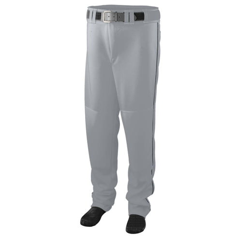 Augusta Sportswear Youth Series Baseball/Softball Pant With Piping (1446), Color 'Silver Grey/Black'