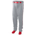 Augusta Sportswear Youth Series Baseball/Softball Pant With Piping (1446), Color 'Silver Grey/Red'