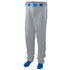 Augusta Sportswear Youth Series Baseball/Softball Pant With Piping (1446), Color 'Silver Grey/Royal'