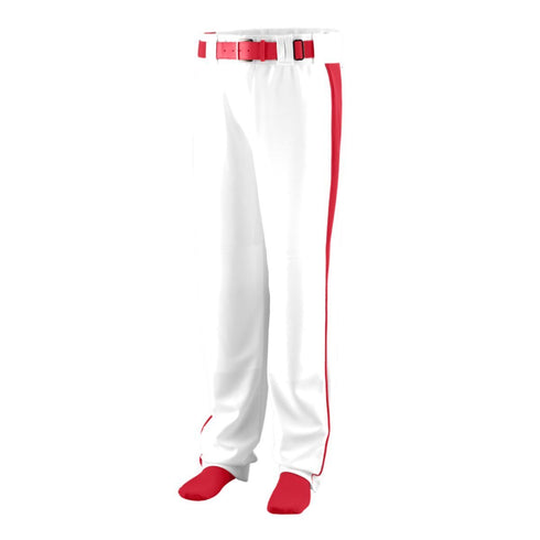 Augusta Sportswear Youth Triple Play Baseball/Softball Pant (1466-C), Color 'White/Red'