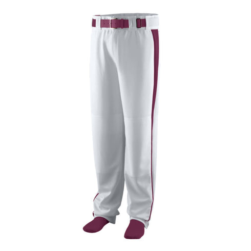 Augusta Sportswear Youth Triple Play Baseball/Softball Pant (1466-C), Color 'Silver Grey/Maroon'