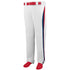 Augusta Sportswear Youth Line Drive Baseball/Softball Pant (1476-C), Color 'White/Navy/Red'