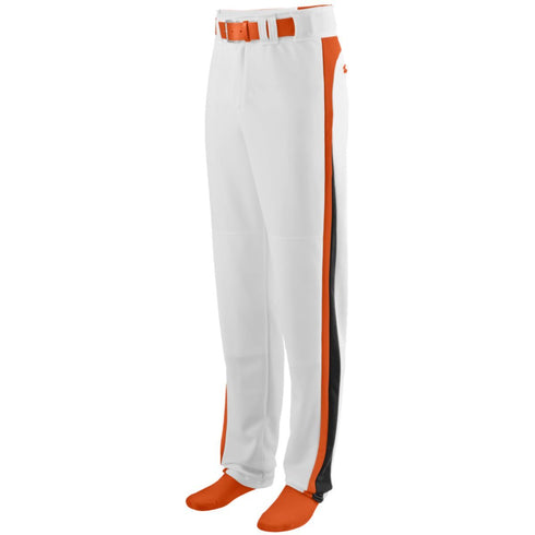 Augusta Sportswear Youth Slider Baseball/Softball Pant (1478-C), Color 'White/Orange/Black'