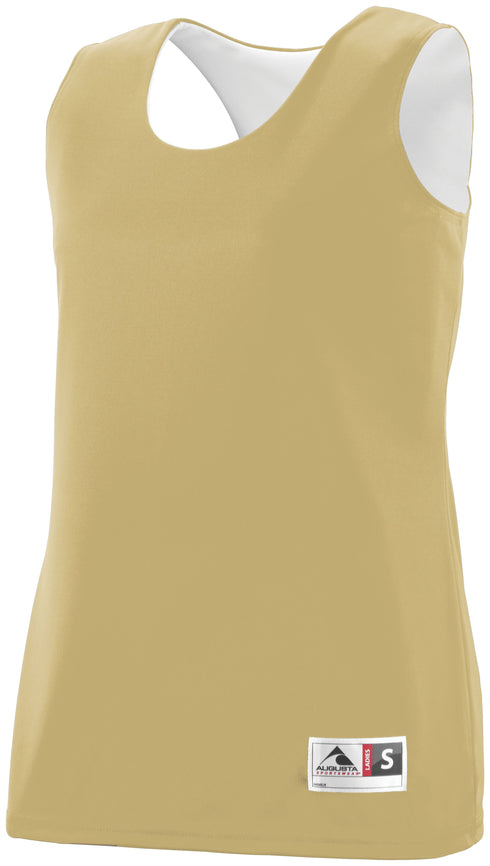 Augusta Sportswear Ladies Reversible Wicking Tank (147), Color 'Vegas Gold/White'