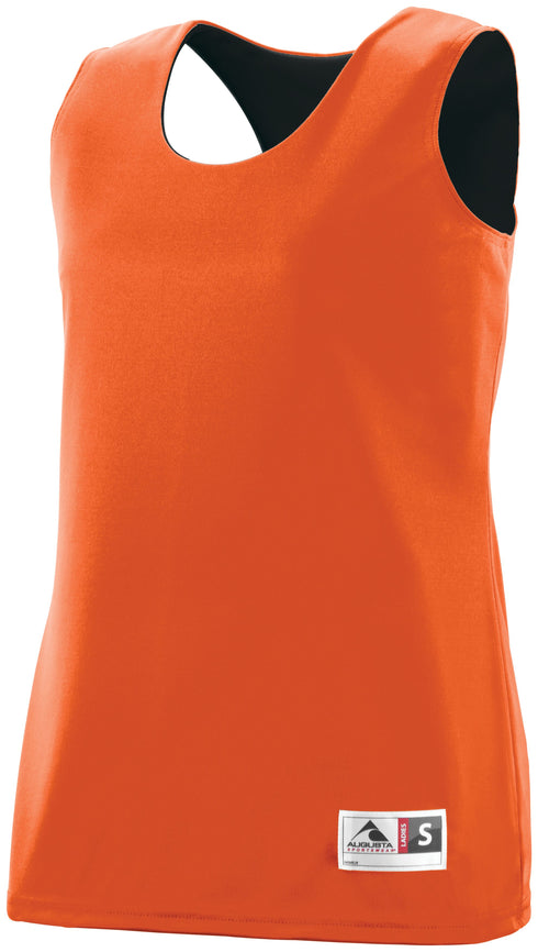 Augusta Sportswear Ladies Reversible Wicking Tank (147), Color 'Orange/Black'