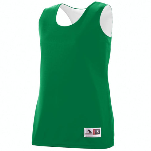 Augusta Sportswear Ladies Reversible Wicking Tank (147), Color 'Kelly/White'