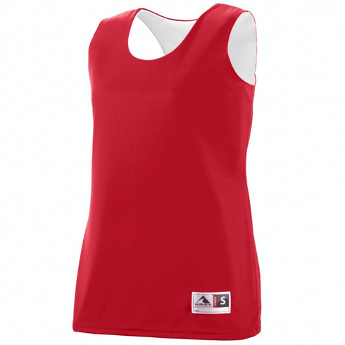 Augusta Sportswear Ladies Reversible Wicking Tank (147), Color 'Red/White'