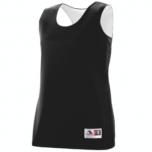 Augusta Sportswear Ladies Reversible Wicking Tank (147), Color 'Black/White'
