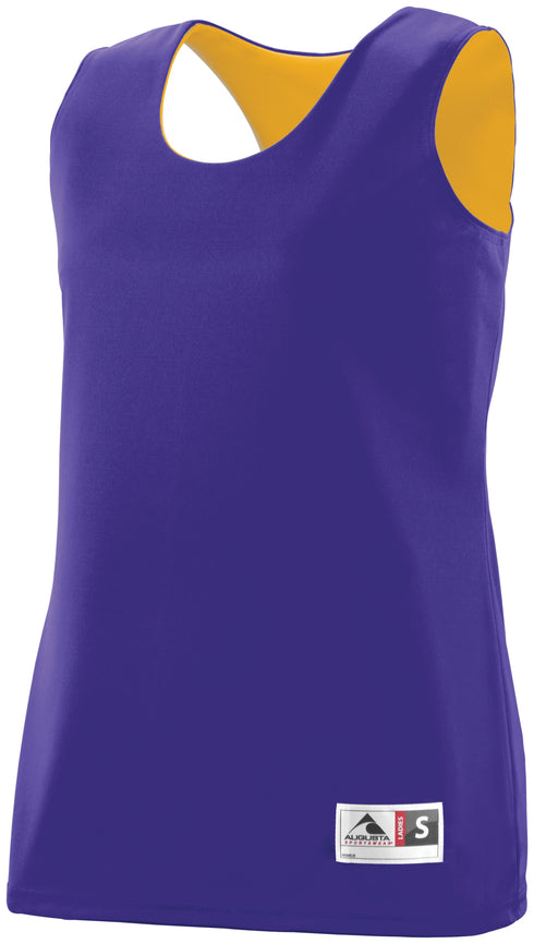 Augusta Sportswear Ladies Reversible Wicking Tank (147), Color 'Purple/Gold'