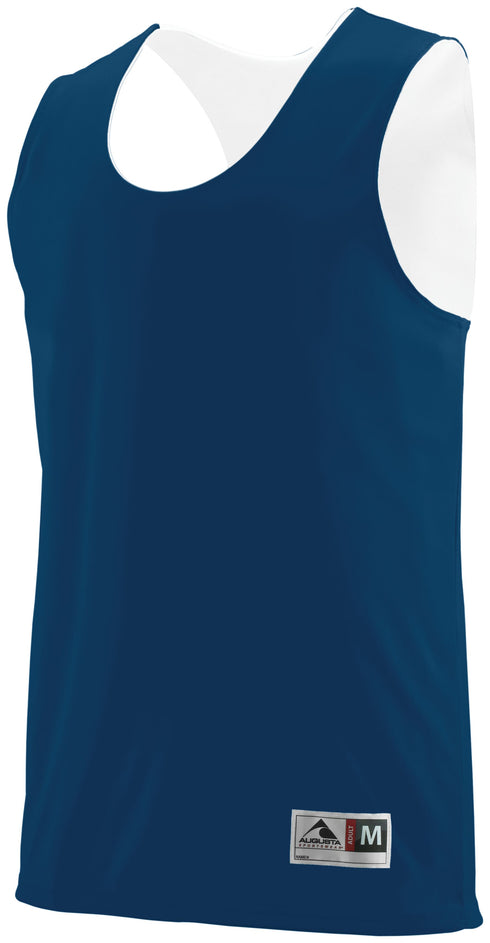 Augusta Sportswear Reversible Wicking Tank (148), Color 'Navy/White'