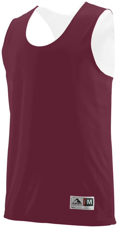 Augusta Sportswear Reversible Wicking Tank (148), Color 'Maroon/White'